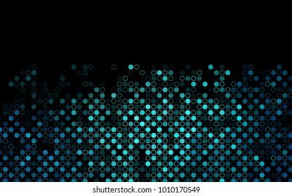 Dark BLUE vector  template with circles. Blurred decorative design in abstract style with bubbles. The pattern can be used for ads, leaflets of liquid.