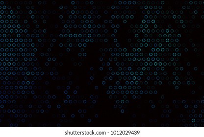Dark BLUE vector  template with circles. Illustration with set of shining colorful abstract circles. New design for ad, poster, banner of your website.