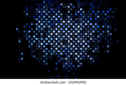 Dark BLUE vector  template with circles. Modern abstract illustration with colorful water drops. Beautiful design for your business natural advert.