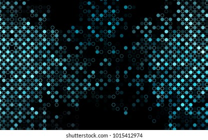 Dark BLUE vector  template with circles. Modern abstract illustration with colorful water drops. The pattern can be used for aqua ad, booklets.