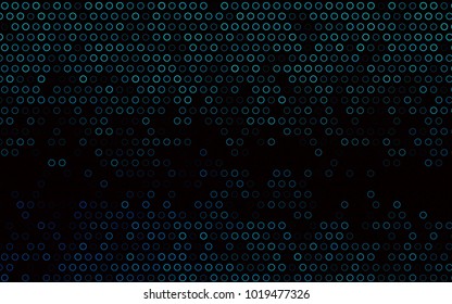 Dark BLUE vector  template with circles. Blurred decorative design in abstract style with bubbles. Completely new template for your brand book.