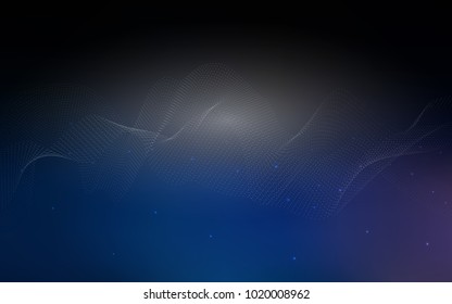 Dark BLUE vector template with circles. Blurred bubbles on abstract background with colorful gradient. Beautiful design for your business natural advert.