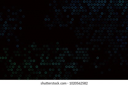 Dark BLUE vector  template with circles. Abstract illustration with colored bubbles in nature style. The pattern can be used for aqua ad, booklets.