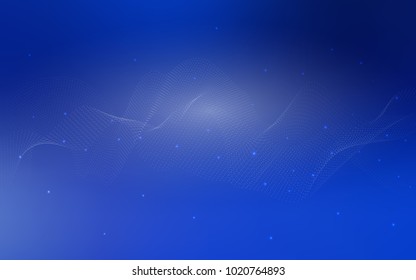 Dark BLUE vector template with circles. Blurred decorative design in abstract style with bubbles. Completely new template for your brand book.