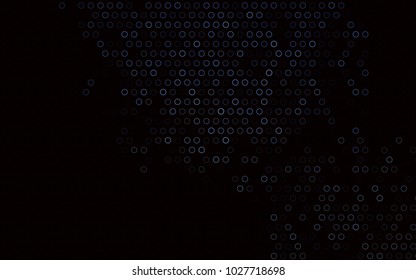 Dark BLUE vector  template with circles. Illustration with set of shining colorful abstract circles. The pattern can be used for ads, leaflets of liquid.