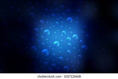 Dark BLUE vector template with circles. Abstract illustration with colored bubbles in nature style. Beautiful design for your business natural advert.