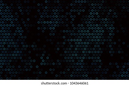 Dark BLUE vector  template with circles. Glitter abstract illustration with blurred drops of rain. Beautiful design for your business natural advert.