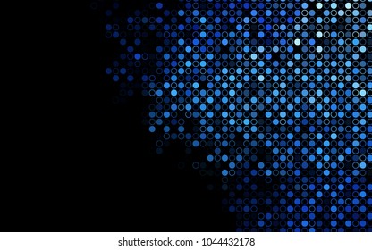 Dark BLUE vector  template with circles. Modern abstract illustration with colorful water drops. The pattern can be used for ads, leaflets of liquid.