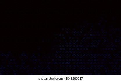 Dark BLUE vector  template with circles. Glitter abstract illustration with blurred drops of rain. Completely new template for your brand book.