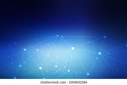 Dark BLUE vector template with circles, triangles. Illustration with set of colorful abstract circles and lines. Beautiful design for your business advert.