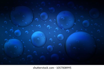 Dark BLUE vector template with circles. Illustration with set of shining colorful abstract circles. Beautiful design for your business natural advert.