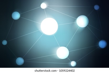 Dark BLUE vector template with circles, triangles. Decorative design in abstract style with triangle structure. Pattern can be used for ads, leaflets.