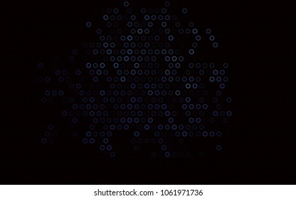 Dark BLUE vector  template with circles. Modern abstract illustration with colorful water drops. Beautiful design for your business natural advert.