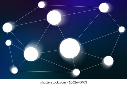 Dark BLUE vector template with circles, triangles. Abstract illustration with colorful discs and triangles. Beautiful design for your business advert.