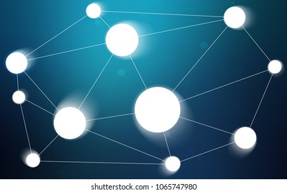 Dark BLUE vector template with circles, triangles. Abstract illustration with colorful discs and triangles. New design for ad, poster, banner of your website.