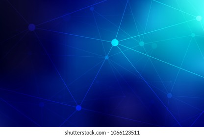 Dark BLUE vector template with circles, triangles. Abstract illustration with colorful discs and triangles. Pattern can be used for beautiful websites.