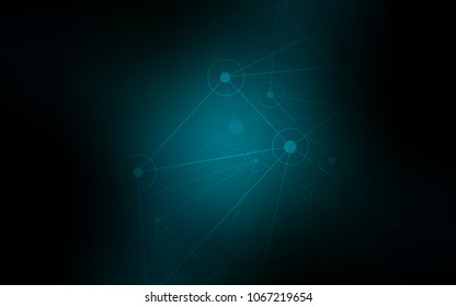 Dark BLUE vector template with circles, triangles. Decorative design in abstract style with triangle structure. Pattern can be used as texture of wallpapers.