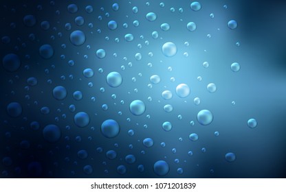 Dark BLUE vector template with circles. Modern abstract illustration with colorful water drops. Completely new template for your brand book.