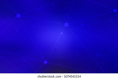 Dark BLUE vector template with circles, triangles. Abstract illustration with colorful discs and triangles. New design for ad, poster, banner of your website.