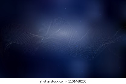 Dark BLUE vector template with circles. Glitter abstract illustration with blurred drops of rain. The pattern can be used for aqua ad, booklets.