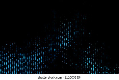 Dark BLUE vector  template with circles. Illustration with set of shining colorful abstract circles. New design for ad, poster, banner of your website.