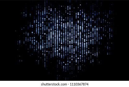 Dark BLUE vector  template with circles. Blurred bubbles on abstract background with colorful gradient. The pattern can be used for aqua ad, booklets.