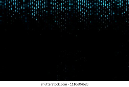 Dark BLUE vector  template with circles. Glitter abstract illustration with blurred drops of rain. The pattern can be used for aqua ad, booklets.