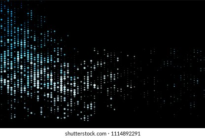 Dark BLUE vector  template with circles. Glitter abstract illustration with blurred drops of rain. Completely new template for your brand book.