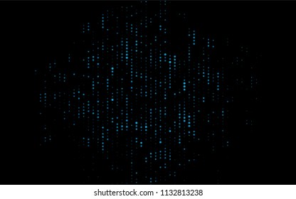 Dark BLUE vector  template with circles. Illustration with set of shining colorful abstract circles. New design for ad, poster, banner of your website.