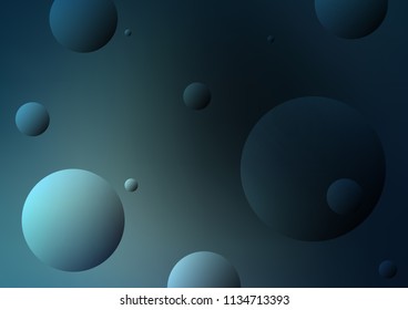 Dark BLUE vector template with circles. Beautiful colored illustration with blurred circles in nature style. Beautiful design for your business natural advert.