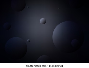 Dark BLUE vector template with circles. Blurred bubbles on abstract background with colorful gradient. Completely new template for your brand book.