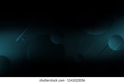 Dark BLUE vector template with circles. Abstract illustration with colored bubbles in nature style. Pattern can be used for futuristic ad, booklets.