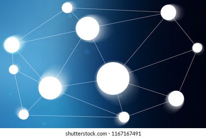 Dark BLUE vector template with circles, triangles. Modern abstract colorful illustration with spheres and lines. Beautiful design for your business advert.