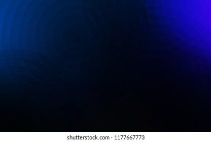 Dark BLUE vector template with circles. Blurred decorative design in abstract style with bubbles. Pattern can be used for futuristic ad, booklets.