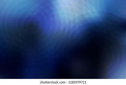 Dark BLUE vector template with circles. Blurred bubbles on abstract background with colorful gradient. New design for ad, poster, banner of your website.