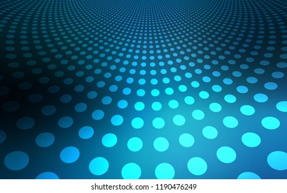 Dark BLUE vector template with circles. Glitter abstract illustration with blurred drops of rain. Pattern can be used for futuristic ad, booklets.
