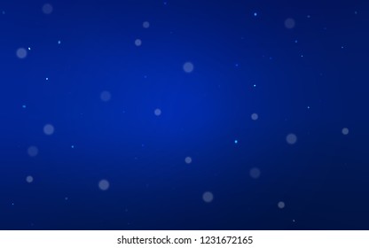 Dark BLUE vector template with circles. Abstract illustration with colored bubbles in nature style. Pattern can be used for beautiful websites.