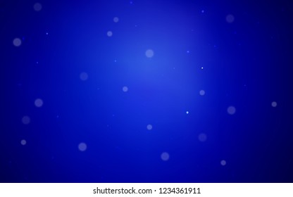 Dark BLUE vector template with circles. Modern abstract illustration with colorful water drops. Pattern can be used for ads, leaflets.