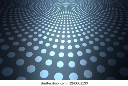 Dark BLUE vector template with circles. Blurred bubbles on abstract background with colorful gradient. New design for ad, poster, banner of your website.