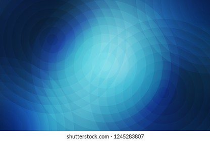 Dark BLUE vector template with circles. Modern abstract illustration with colorful water drops. Completely new template for your brand book.