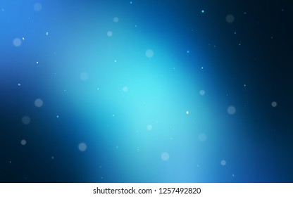 Dark BLUE vector template with circles. Glitter abstract illustration with blurred drops of rain. New design for ad, poster, banner of your website.