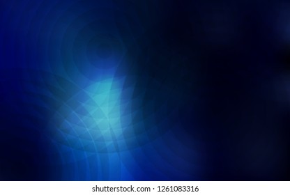 Dark BLUE vector template with circles. Blurred bubbles on abstract background with colorful gradient. Completely new template for your brand book.