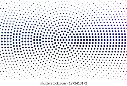 DARK BLUE vector  template with circles. Glitter abstract illustration with blurred drops of rain. Pattern for futuristic ad, booklets.