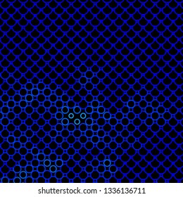 Dark BLUE vector template with circles. Modern abstract illustration with colorful circle shapes. Pattern for wallpapers, curtains.