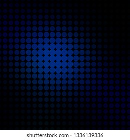 Dark BLUE vector template with circles. Abstract colorful disks on simple gradient background. Pattern for business ads.