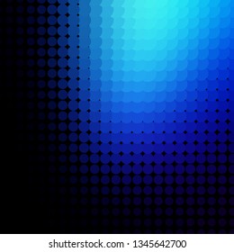 Dark BLUE vector template with circles. Glitter abstract illustration with colorful drops. Pattern for websites, landing pages.