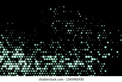 Dark BLUE vector template with circles. Abstract illustration with colored bubbles in nature style. Design for posters, banners.