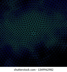 Dark BLUE vector template with circles. Modern abstract illustration with colorful circle shapes. Design for your commercials.