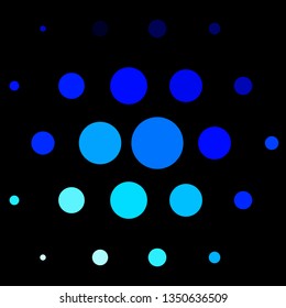 Dark BLUE vector template with circles. Colorful illustration with gradient dots in nature style. Pattern for websites, landing pages.