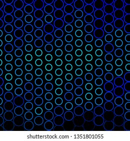 Dark BLUE vector template with circles. Modern abstract illustration with colorful circle shapes. Pattern for wallpapers, curtains.